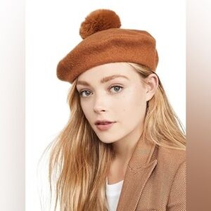 Madewell Pom-Pom Beret Color Golden Pecan